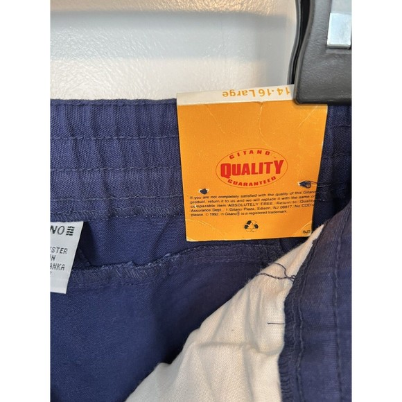 Gitano Vintage Polyester Pants High Waist Pleated Draw String Elastic 26 Waist - Picture 10 of 14